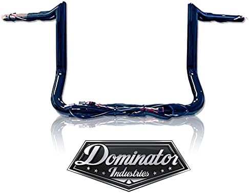 100% Plug & Play Dominator Industries 12” Meathook Apes compatible with Harley-Davidson Electra & Street Glide, Special, Ultra Limited, Low - for 2016-2023 Gloss Black Heated Grip Option