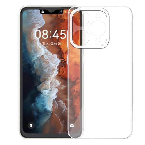 Image of COVERBLACK Soft Rubber Silicon Clear Case Back Cover Compatible for Itel A90 (Old 2024) - Transparent