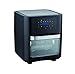 ZOUSHUAIDEDIAN Friggitrice d'Aria, Tostapane Forno e olivello Fornello, Forno di rosticceria, Forno da appoggio, Touchscreen a LED, Cestino Staccabile Antiaderente, 1700 W, Nero