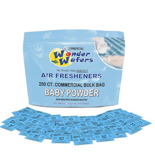 Image of Wonder Wafers 250 Count Unwrapped Automobile Professional Use Air Fresheners Car and Truck Detail (Baby Powder)