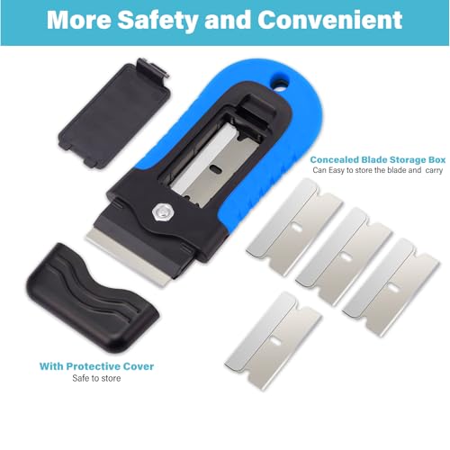 Image of Gomake Razor Blade Scraper Tool, Windows, Glass Stovetop Paint Scraper
