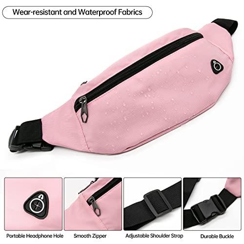 Long Keeper Waist Fanny Pack for Women Men Waterproof Bum Bag Dog Walking Running Hiking Waist Packs with Adjustable Belt for Sport Travel Outdoor - Image 4