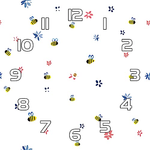 Horloge en verre moderne Coloray fleurs d'abeille, l'accessoire mural idéal pour votre intérieur - 2