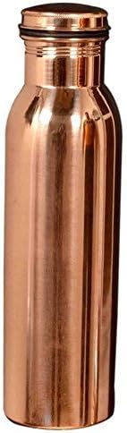 Botella de agua de cobre puro de 32.1 fl oz, a prueba de fugas, sin juntas, sin BPA, con revestimiento de laca para beneficios para la salud de