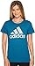 adidas Women's Badge of Sport Logo Tee, Real Teal/Ash Green, X-Large
