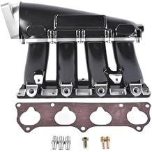 CR1849 Engines Ultra Street Intake Manifold with Gasket Replacement for Honda Civic Si EP3 2002-2005 Accord 2003-2007 Acura RSX 2002-2006 K-Series K20A K20A2 K20A3 K20Z1 K24A1 Aluminum Black Mustrod