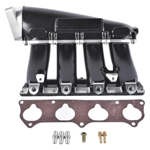 CR1849 Engines Ultra Street Intake Manifold with Gasket Replacement for Honda Civic Si EP3 2002-2005 Accord 2003-2007 Acura RSX 2002-2006 K-Series K20A K20A2 K20A3 K20Z1 K24A1 Aluminum Black Mustrod