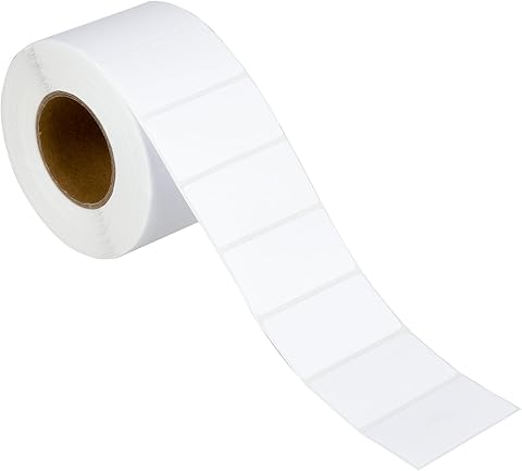 KALIONE - Etiquetas térmicas (5,1 x 2,5 cm, 1000 unidades), color blanco
