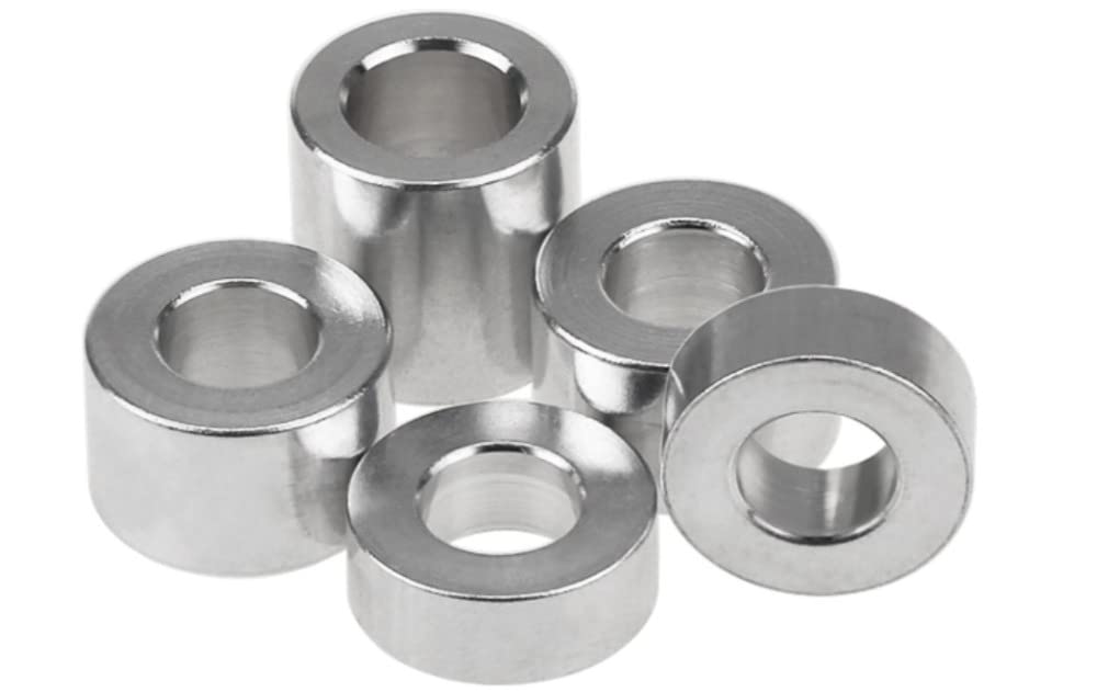 Jinfeuge (Thickness L) 2Mm 5/10/20Pcs Aluminum Bushing Gasket M3/M4 M5 M6 M8 M10 Aluminum Flat Washer Gasket No Thread Standoff Spacer Length 2Mm-16Mm/(Thickness L) 2Mm/M3 20Pcs