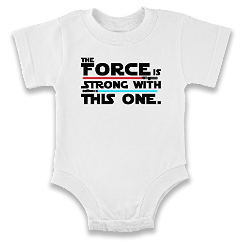 The Force is Strong with This One Baby Bodysuit for Infants White 18M