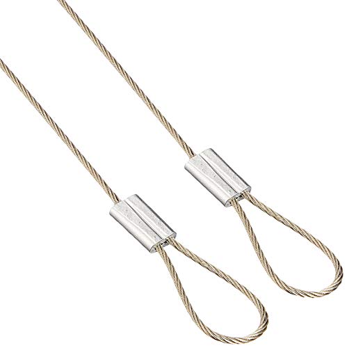 デンサン イルミネーション取付用ワイヤー Φ1mm×約10m 両側アイ加工 STM-WR1000