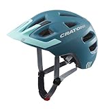 RennMaxe : Cratoni maxster PRO - Steel Blue matt - 46-51 cm - inkl Sicherheitsband - Fahrradhelm Skaterhelm MTB BMX Kinder Jugendliche