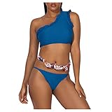 【Diseño】-- Un traje de baño de una pieza ajustada mantiene su aspecto ligero, la cobertura media y cortes en las piernas ideales para una piscina o playa, los cojines laterales extraíbles para mayor comodidad. Los pliegues románticos del frente te hacen lucir delgada y añaden un aspecto retro.