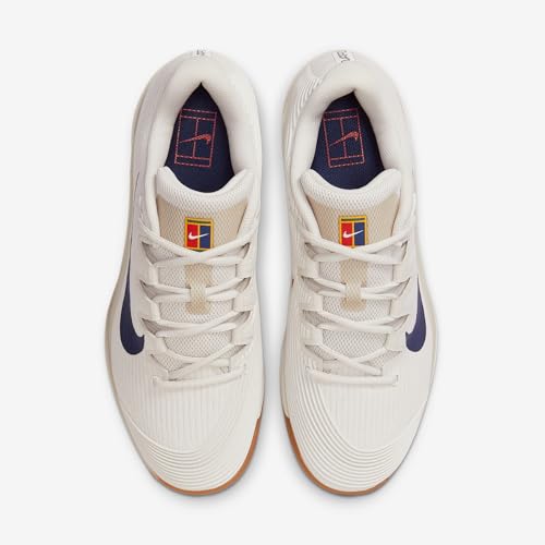 Nike Vapor 12 Women's Hard Court Tennis Shoes (FV5554-101, Summit White/Phantom/Gum Medium Brown/Binary Blue)4