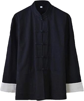 Mens Linen Cotton Tang Suit Jacket Traditional Long Sleeve Coat | Soft, Breathable & Comfortable Fit
