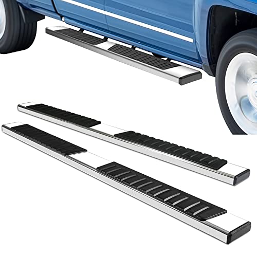 Boardroad Running Boards For 2007-2018 Chevy Silverado/Gmc Sierra 1500 Extended/Double Cab 2007-2019 2500 3500 Hd Extended Cab, 6.5 Inches Truck Side Steps Nerf Bars Stainless Steel #TOP20