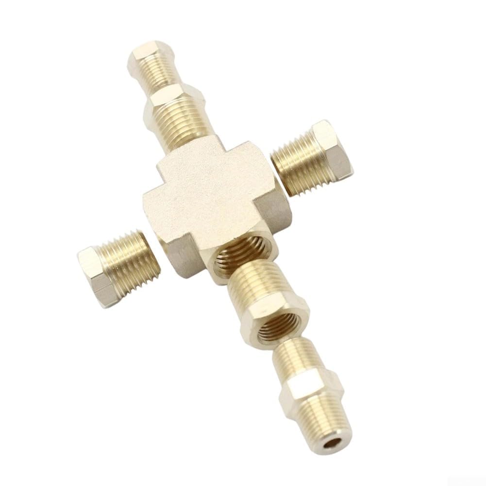 Ölsensor-Adapter-Verteiler mit 1/8 27 NPT und 1/4 18 NPT-Gewindeanschlüssen, bietet sichere Montage für Druck- und Temperatursensoren im Automobilbereich