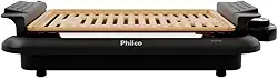 Churrasqueira Elétrica Philco 1200W ; Desmontável e fácil de limpar; 5 níveis de temperatura, Antiaderente Gold PCQ10A - 127V