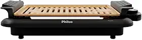 Churrasqueira Elétrica Philco 1200W ; Desmontável e fácil de limpar; 5 níveis de temperatura, Antiaderente Gold PCQ10A - 220V