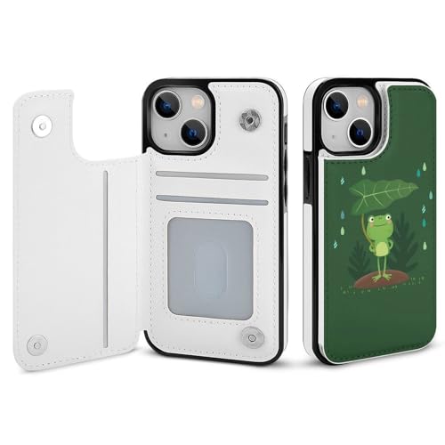 適用 iPhone17Air用ケース 手帳型 かわいい カエル 雨の日 スマホケース カード収納 スタンド機能 アイフォン17Airケース 耐衝撃 PUレザー カバー 財布型 Case