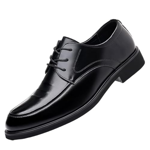Men's Classic Cap Toe Oxfords Premium Leather Flexible Sole Formal and Business Dress Shoes