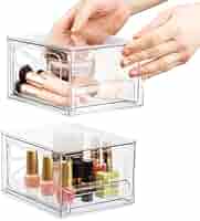 2-Pack Clear Acrylic Drawer Organizers – Oval Bathroom & Vanity Trays For Countertops