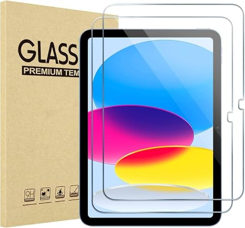 Screen Protector compatible with iPad A16 11th/10th Generation 9H Hardness Tempered Glass HD Full Coverage 2-Pack