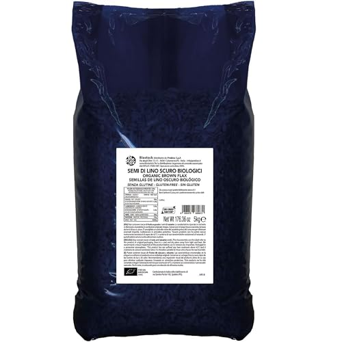 Probios Semi di Lino Fondente Bio - Semi di Lino Bio Senza Glutine - Ricco di Minerali e Fibre - Confezione da 5kg