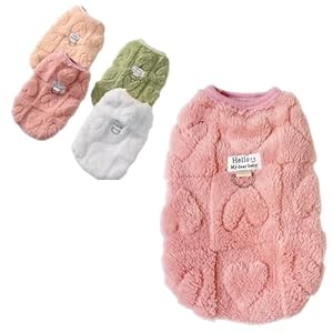 Warm Cat Apparel Cute Fluffy Cat Sweatshirt Cartoon Kitten Winter Coat Pullover Soft Skin-Friendly Knitwear (Large, Pink)