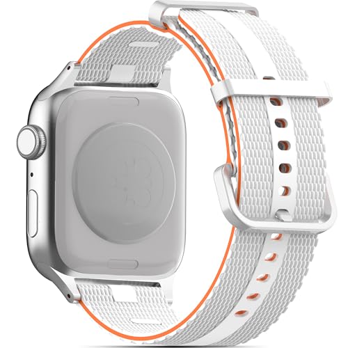 Athleisure Band Compatible with Apple Watch Bands For Men Women 40mm 41mm 38mm 42mm 44mm 45mm 46mm 49mm, Comfort Style durability Silicone Dressy Strap for iWatch Series 11 10 9 8 7 6 5 4 3 2 SE Ultra - image 2