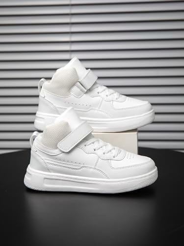 Boys Girls Sports Board Shoes with Leather Upper, Breathable Comfortable, for Basketball Running Walking Tennis Suitable for All Seasons4