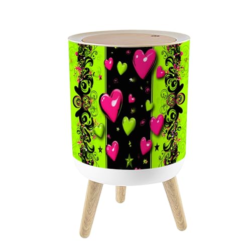 Caneca de basura pequeña con tapa de 7 litros color neón