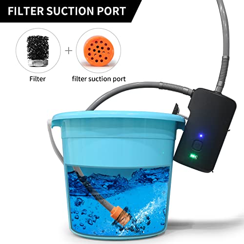 Portable Camping Shower Set, Built-In 4400Mah,Usb Rechargeable Waterproof Battery Shower Pump+Collapsible Bucket For Family Camp Hiking Backpacking Travel Beach Pet Flowering, Outdoor Water System #TOP1