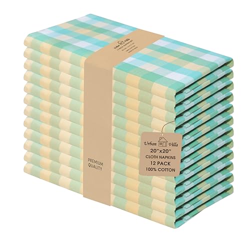 Urban Villa Cloth Napkins Set of 12 20x20 Inches 100%