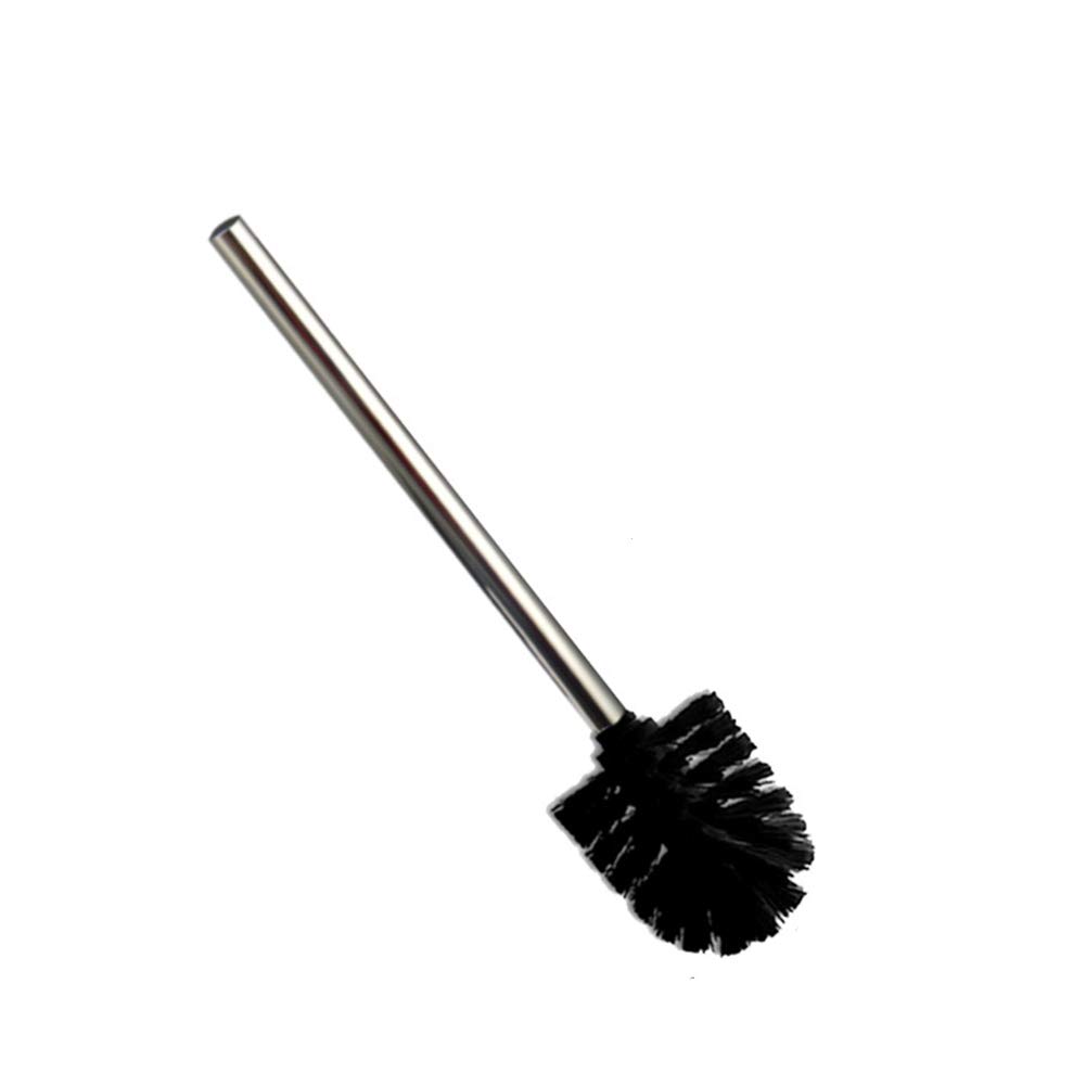 KingbeefLIU Stainless Steel Polished Detachable Handle Toilet Brush Cleaning Bathroom Tool Cleaning brush unique and durable Brushed + Black