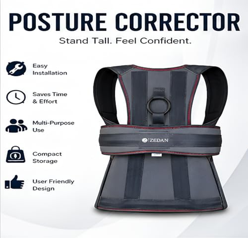 Image of ZEDAN Taylor Brace Dorso Lumbar Spinal Brace | Adjustable Back & Shoulder Support Belt | Unisex Spine Alignment & Posture Support | for Men & Women