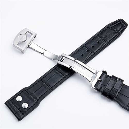 Bracelet montre IWC Pilot Mark 18 en cuir de vache véritable marron - 6