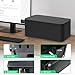 Cord Organizer Box, Cable Hider for Power Strips, Surge Protector, Extension Cord and Wire Management, Cable Management Box (2PCS/Large and Medium Size/Black)