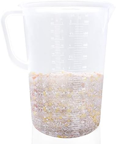 Kalevel Plastic Beaker 5000ml with Handle Graduated Measuring Cup Clear Lab Kitchen Measuring Pitcher Liquid Polypropylene Measuring Cup with Pour Spout (5000ml)