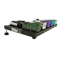 Perfect to keep Your Effects Pedals Organised Will Fit Most Effect Pedals with adjustable middle cross sections Rear angle Height Adjustable feet Anti-Slip Rubber Feet Power supply holding under unit