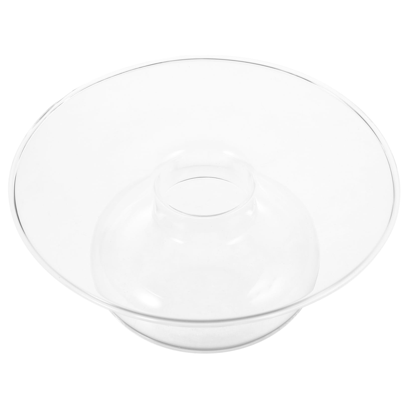 LIFKOME Innovative Glass Bowl with Hat Design Versatile Serving Dish for Dinner Party and Home Decor