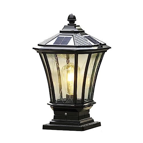 Lámpara de pared LED solar para exteriores, moderna lámpara de poste para valla, iluminación de puente, garaje, patio, columna, paisaje, farol, farol, luz de calle, eficiencia energética y elegante
