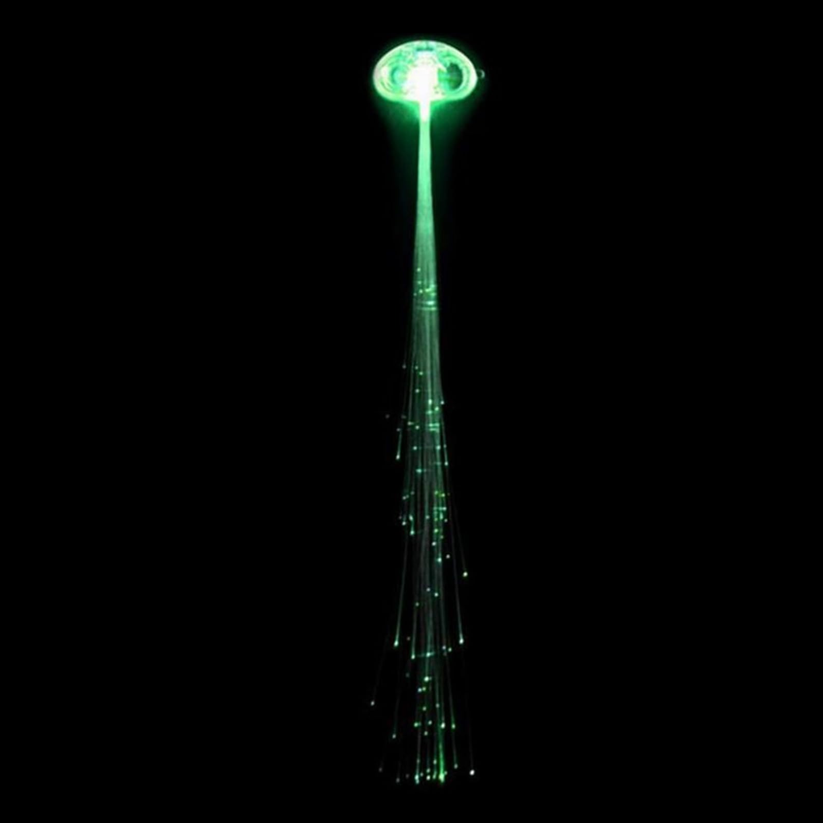 matumou LED Light Up Braid Luminous Fiber Optic Hairpin Decor for Halloween Party Bar