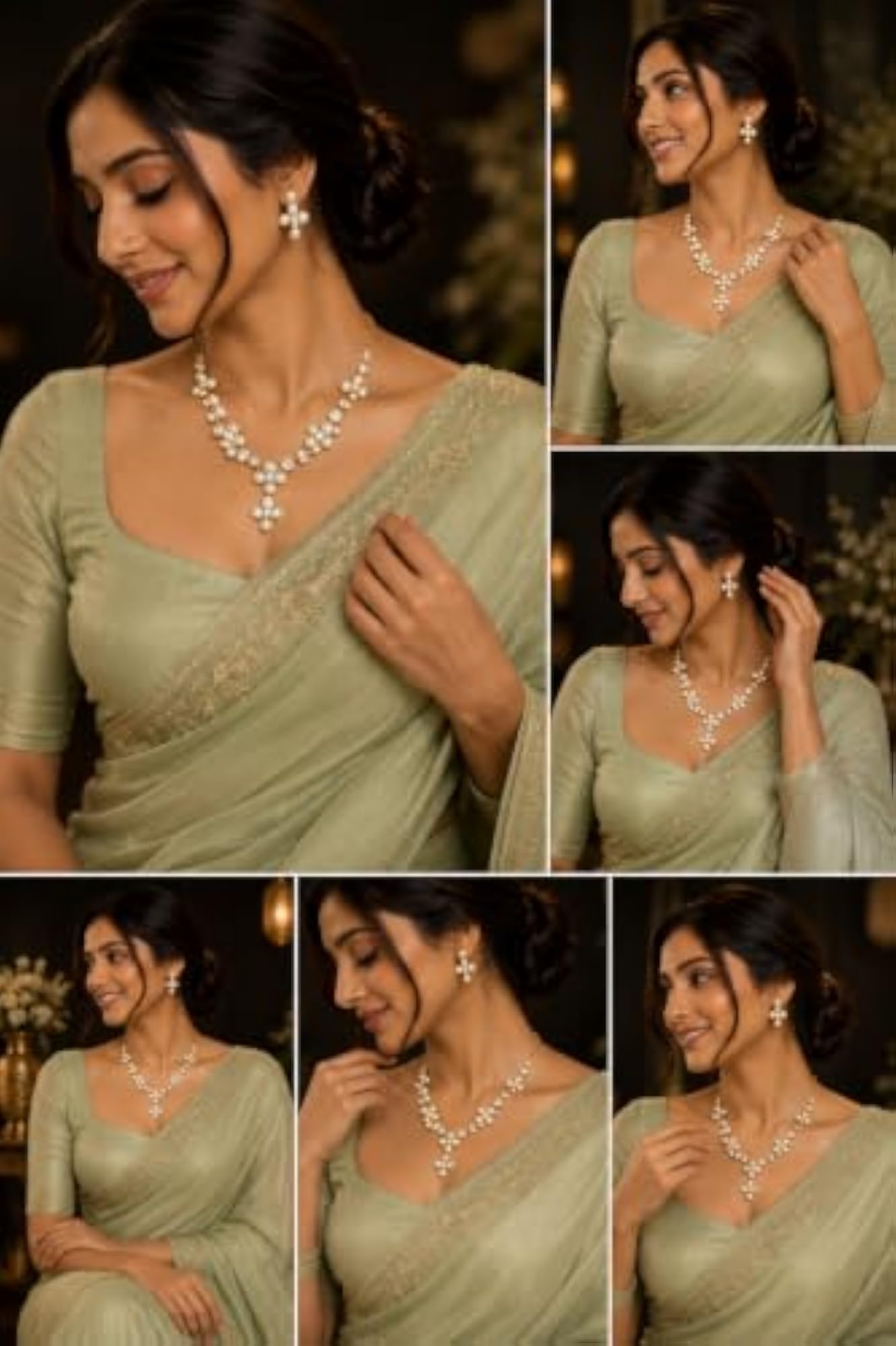 Women's Gold-Toned Floral Necklace Set, Party & Wedding