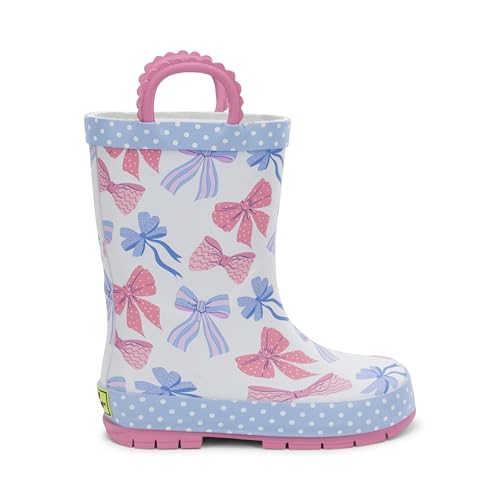 Image of Western Chief Kids Ladybug Rain Boot(Toddler /Little Kid /Big Kid) | Built for outdoor play, pull-on loops for self-dressing, comfort EVA insole, rubber traction outsole, toddler to big kid size