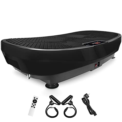 3D Vibrationsplatte mit Trainingsbänder | extra groß slim und rutschfest | Ultra leiser Motor |...