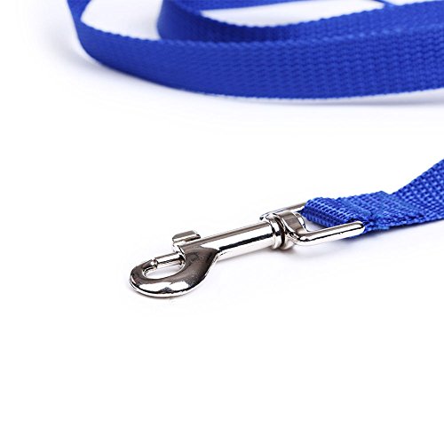 Image of Cotton Nylon Dog Training Lead Long Rope Webbing Recall Obedience Line Leash for Pet (Blue, 3 m /10 ft)