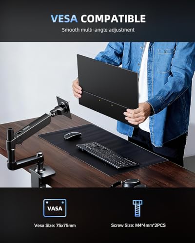 Image of Newsoul 15.6 inch 4K QLED Portable Monitor, UHD 3840x2400 600 Nits 100% AdobeRGB, USB-C HDMI HDR FreeSync, Second Screen for Laptop MacBook PC Game Consoles, VESA Mountable Travel Monitor with Speakers