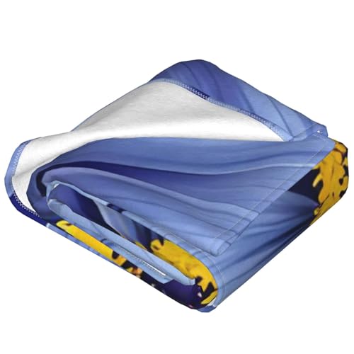 Couverture en flanelle florale 152x127 cm douce et légère pour lit - 5