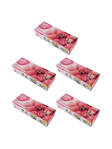 宇部フィルム キッチンパック キッチンポリ袋 半透明 S 縦25×横18cm 70枚入 5個セット 湯煎調理 冷蔵 冷凍 保存袋 エンボス加工で口開きがスムーズ 日本製